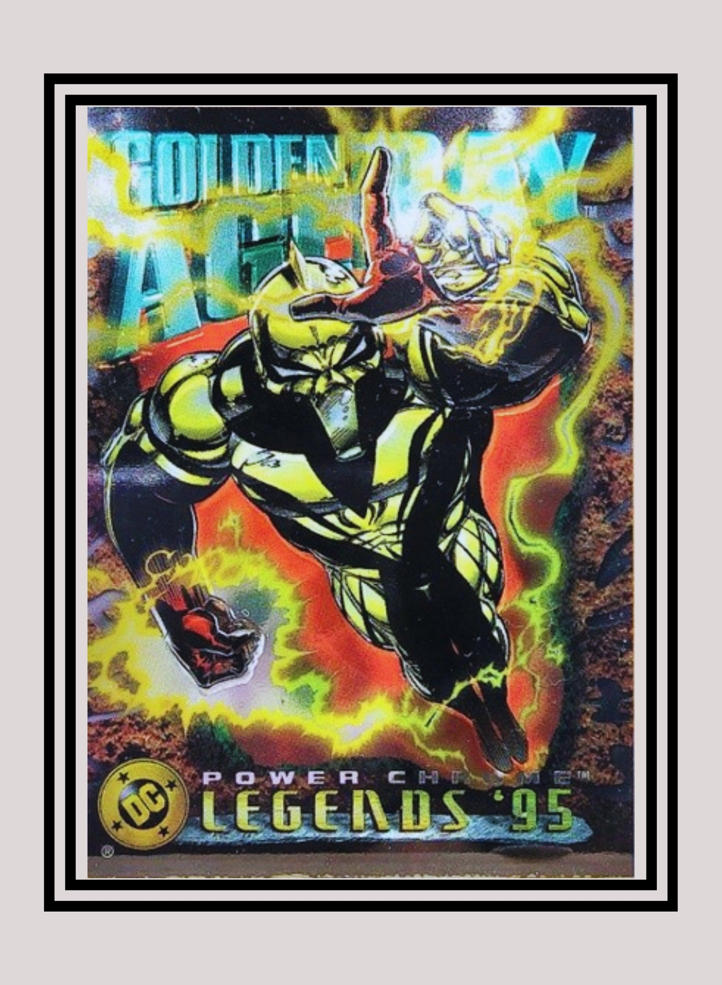 DC! 1x Golden Age Ray - Power Chrome (#056 - 1995 SkyBox DC Power Chrome Legends)