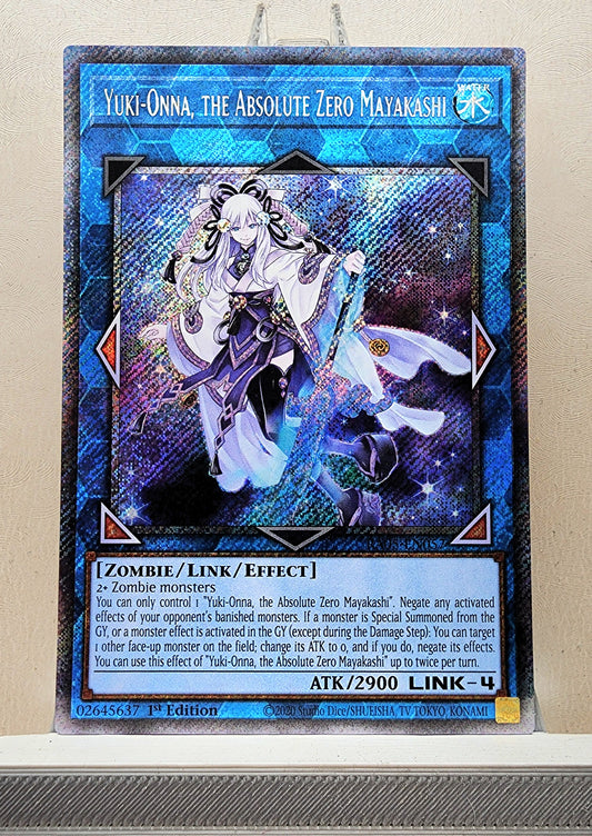 Yugioh! 1x Yuki-Onna, the Absolute Zero Mayakashi (RA05 - Platinum Secret Rare) 1st Edition