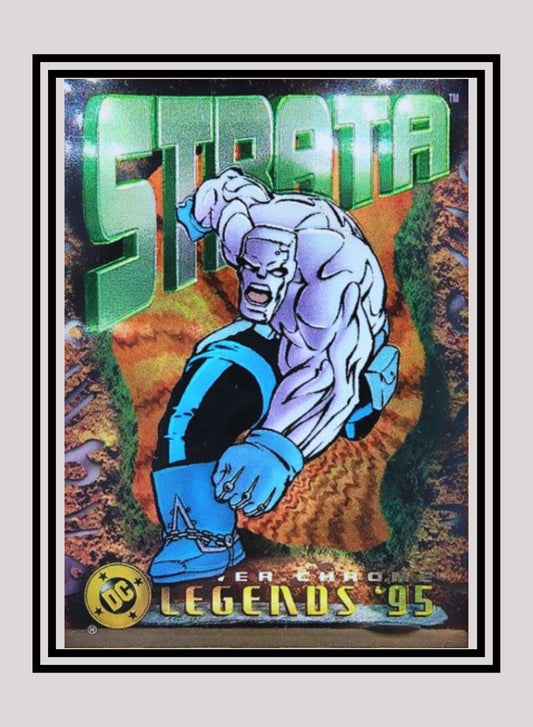 DC! 1x Strata - Power Chrome (#058 - 1995 SkyBox DC Power Chrome Legends)