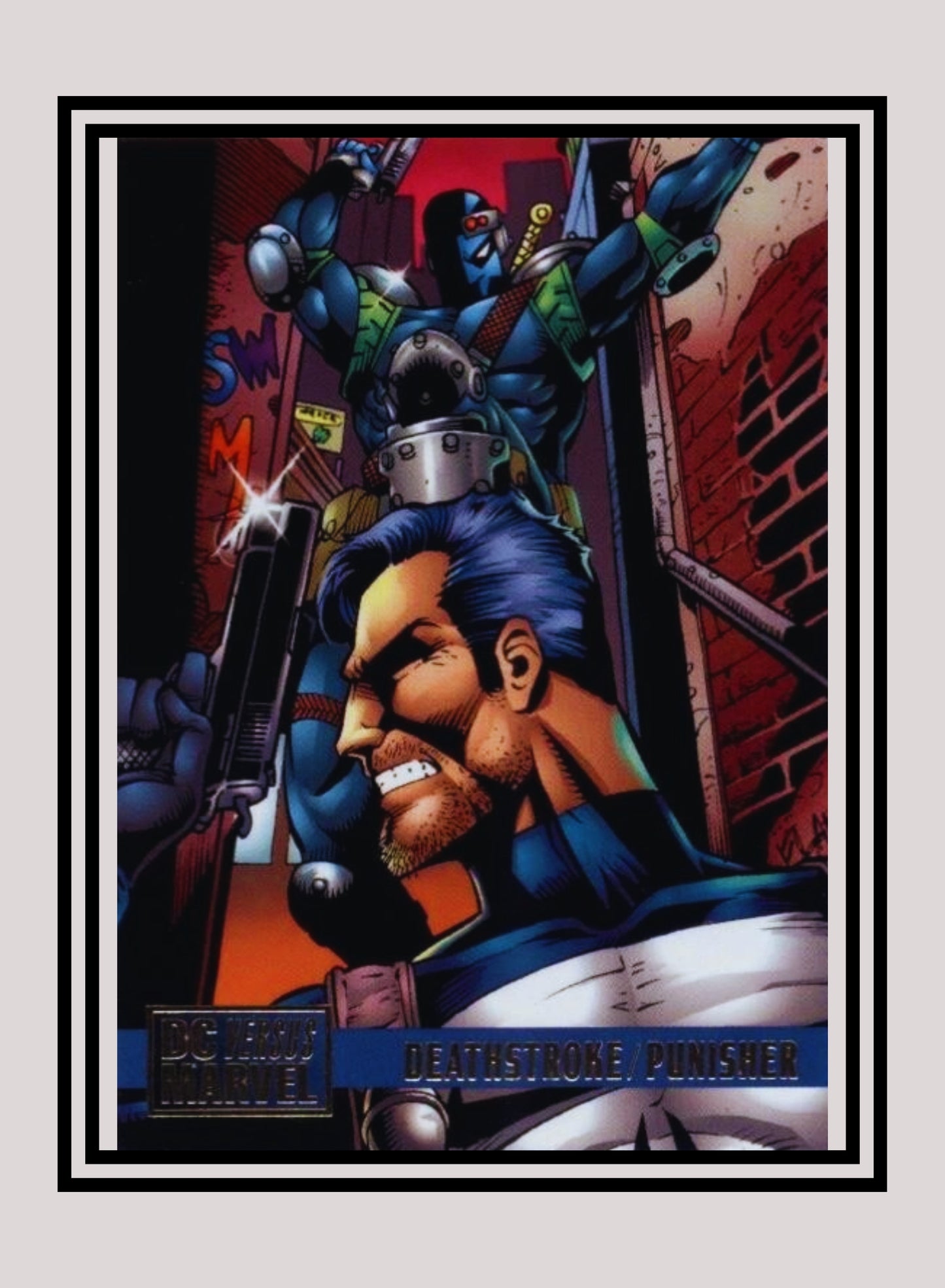 Marvel! 1x Deathstroke vs. Punisher - Base (#058 - 1995 Fleer DC vs. Marvel Comics)