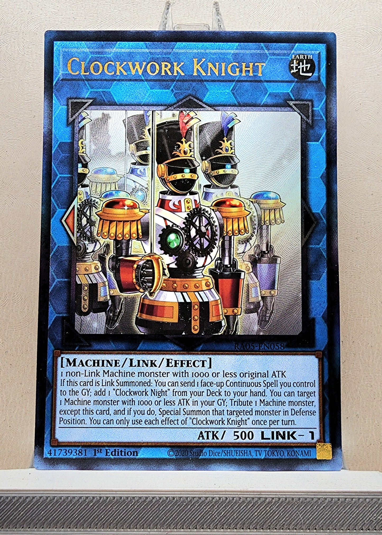 Yugioh! 1x Clockwork Knight (RA05 - Prismatic Ultimate Rare) 1st Edition