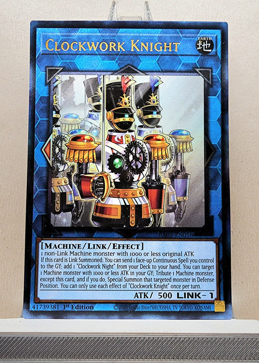 Yugioh! 1x Clockwork Knight (RA05 - Prismatic Ultimate Rare) 1st Edition