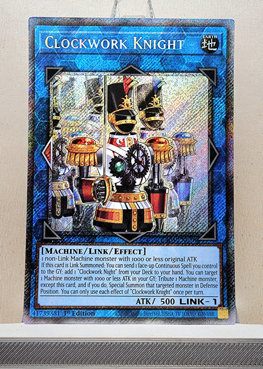 Yugioh! 1x Clockwork Knight (RA05 - Platinum Secret Rare) 1st Edition