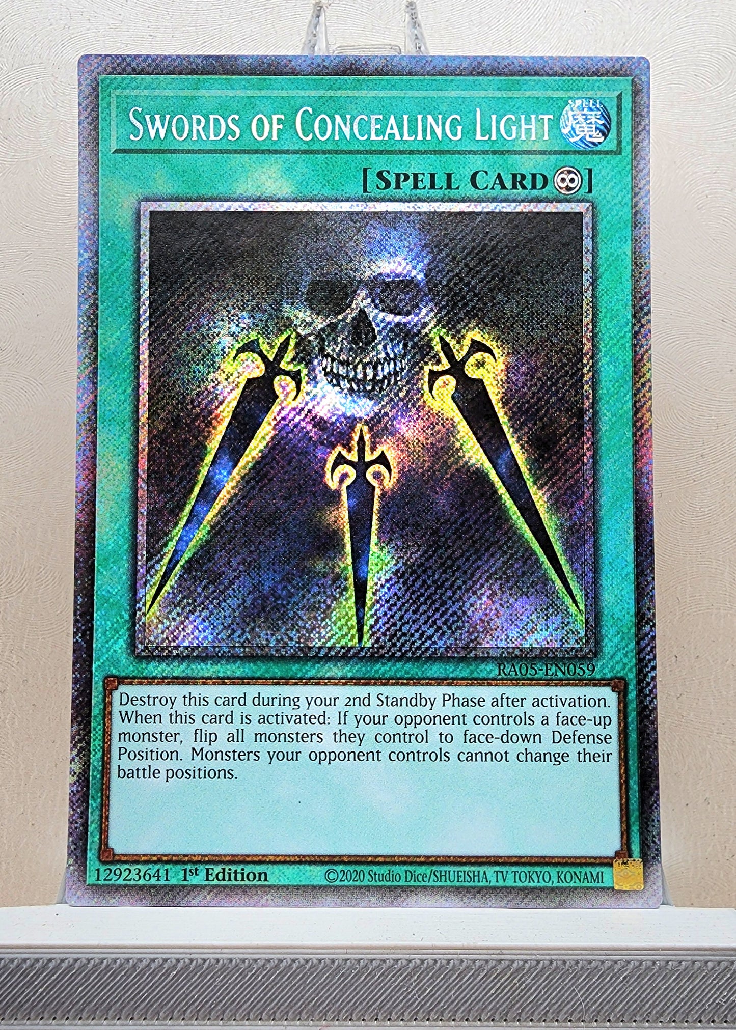 Yugioh! 1x Swords of Concealing Light (RA05 - Platinum Secret Rare) 1st Edition