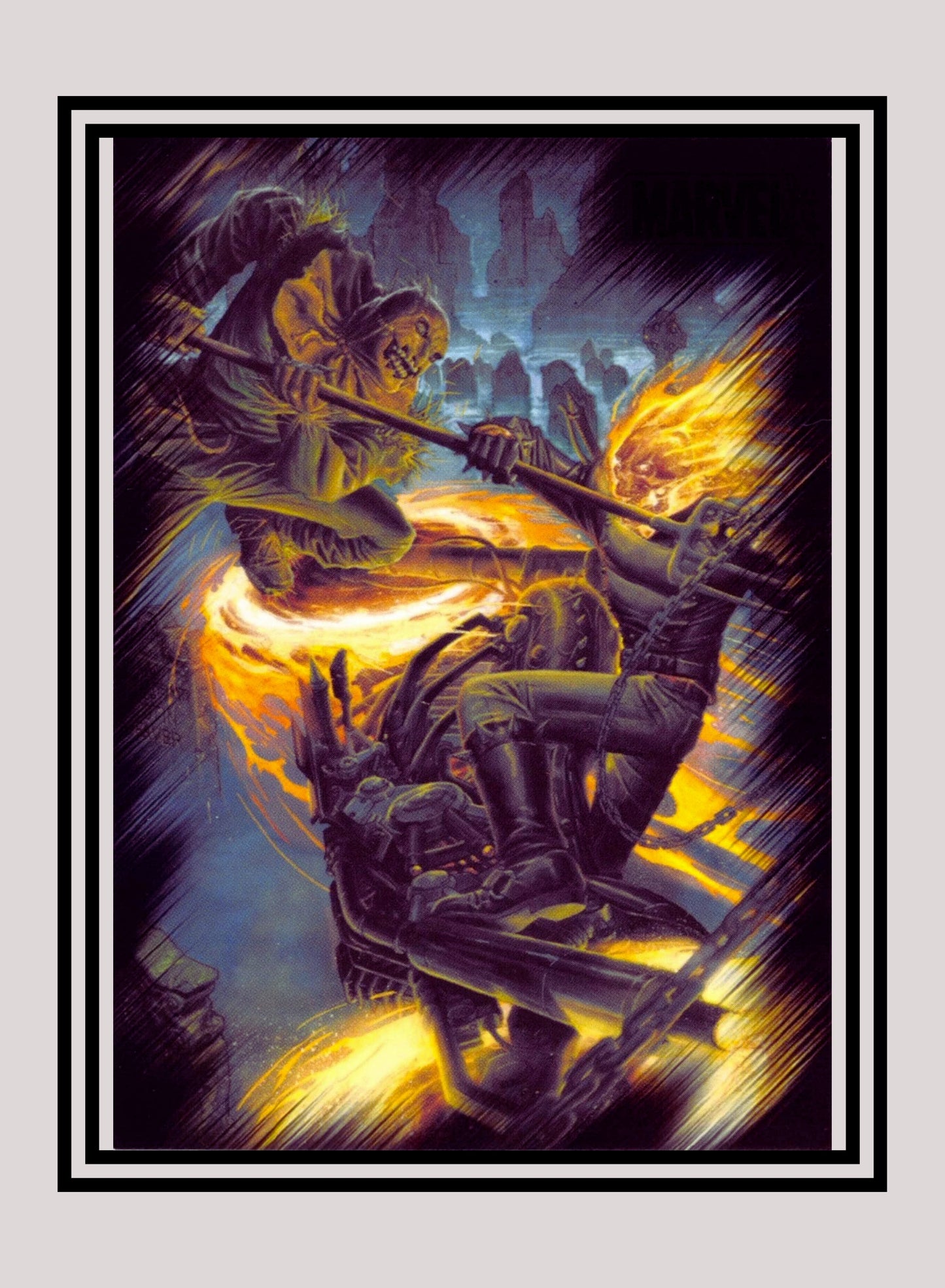 Marvel! 1x Ghost Rider vs. Scarecrow - Base (#05 - 2010 Rittenhouse Marvel Heroes & Villains)