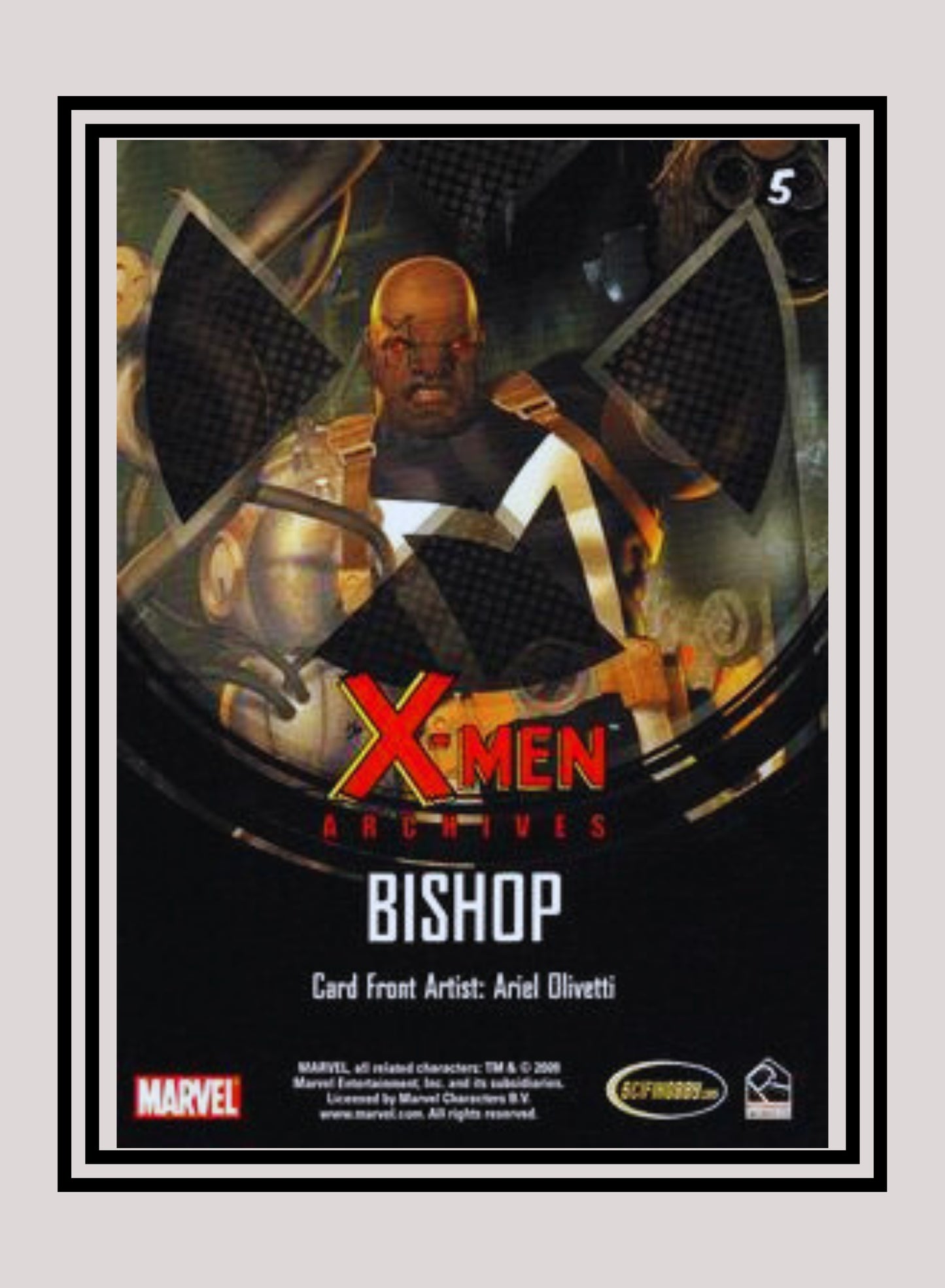 Marvel! 1x Bishop - Base (#05 - 2009 Rittenhouse X-Men Archives)