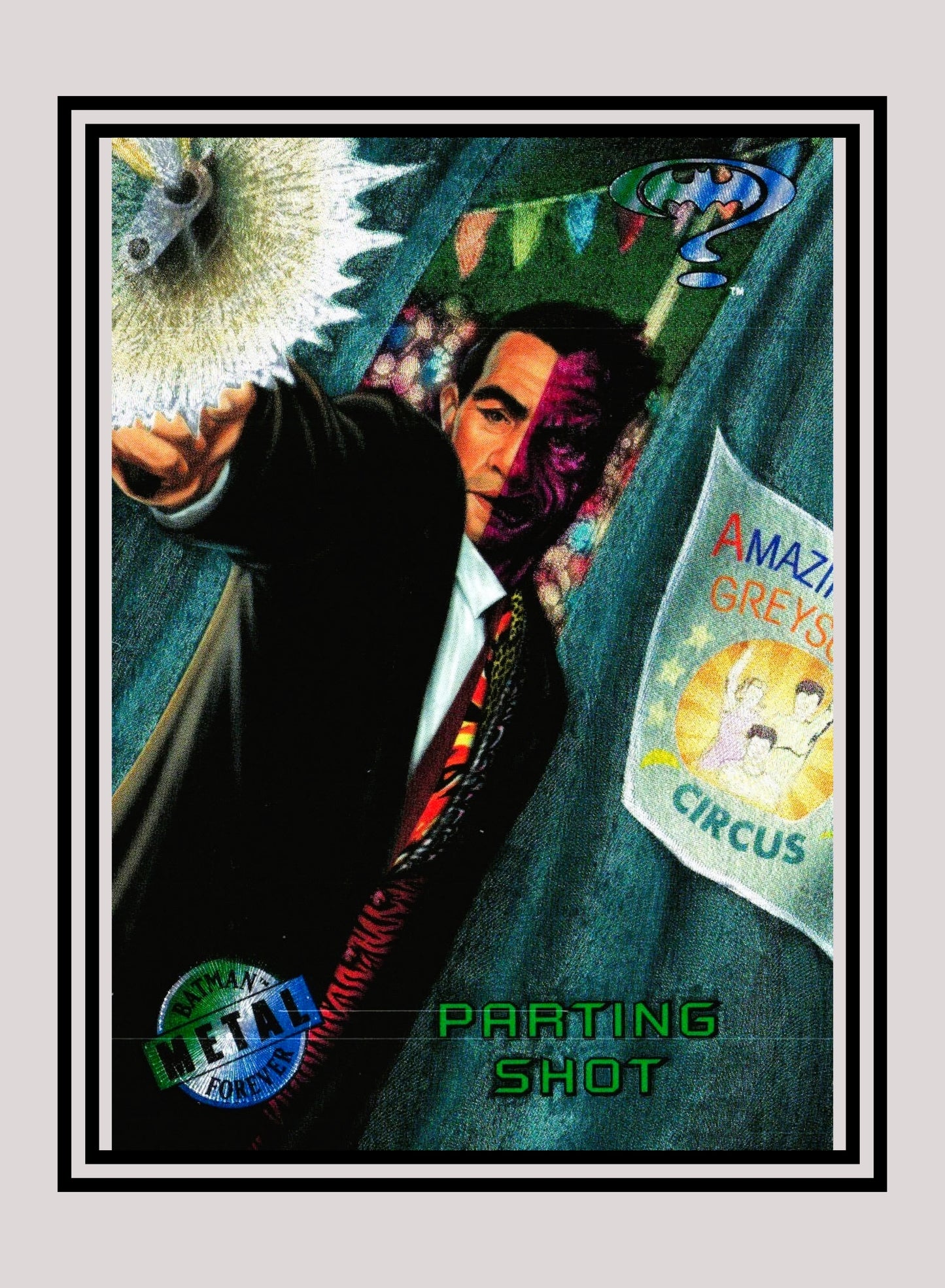 DC! 1x Parting Shot - Base Metal (#060 - 1995 Fleer Batman Forever Metal)