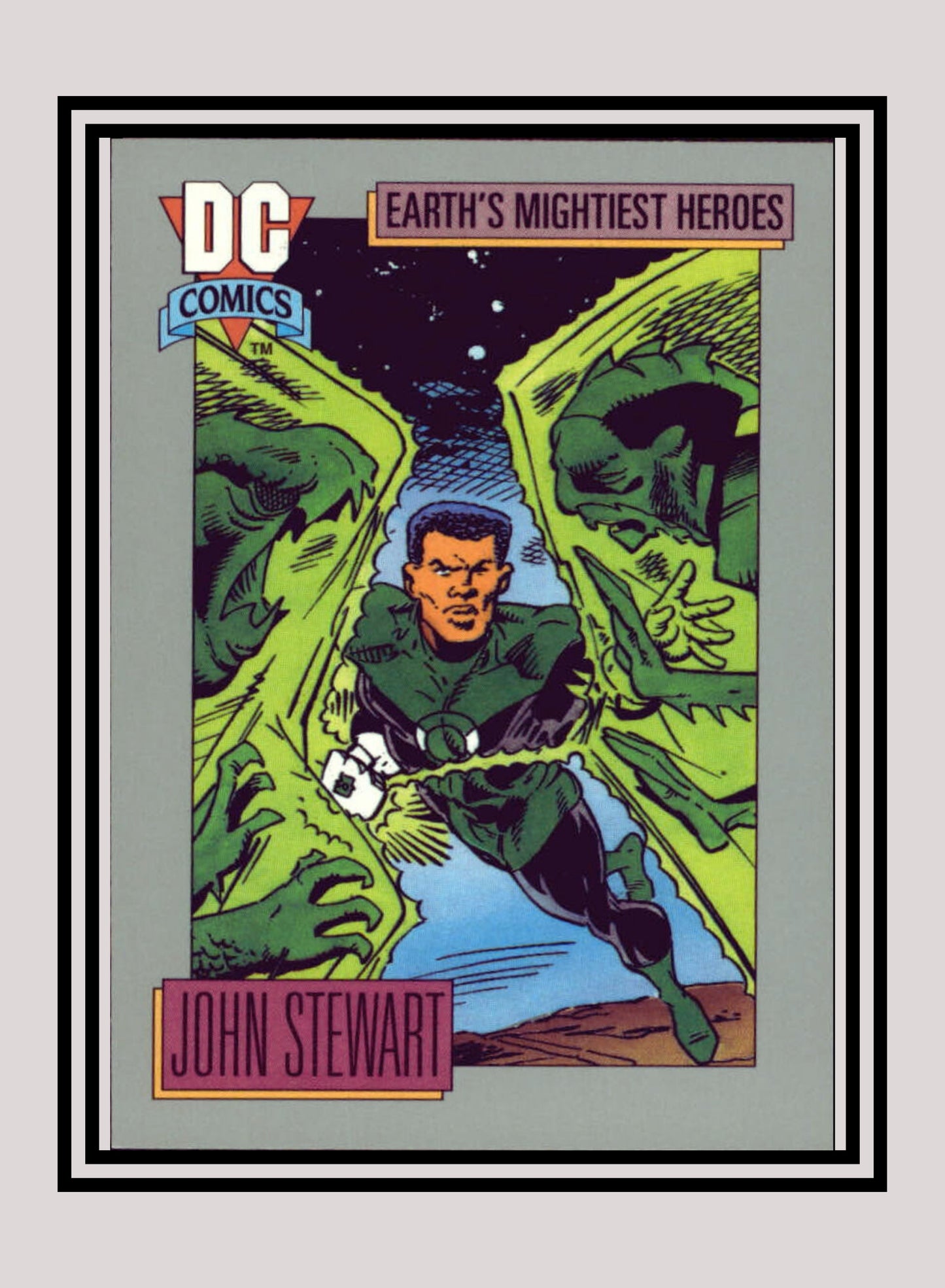 DC! 1x John Stewart - Base (#060 - 1991 Impel DC Cosmic Cards)