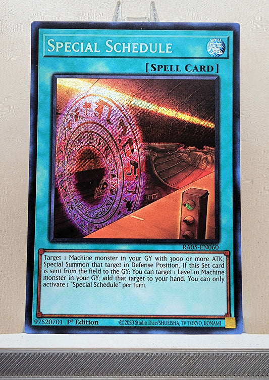 Yugioh! 1x Special Schedule (RA05 - Secret Rare) 1st Edition