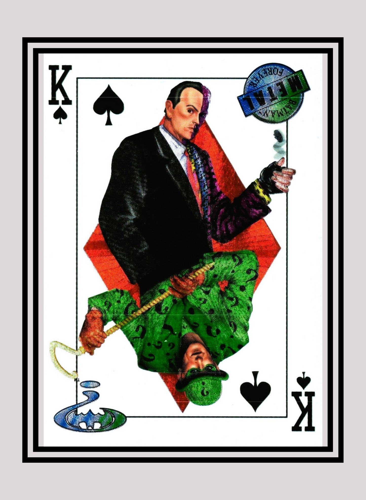 DC! 1x Double Kings - Base Metal (#062 - 1995 Fleer Batman Forever Metal)