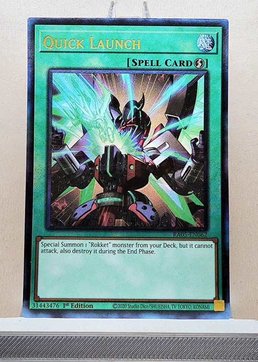 Yugioh! 1x Quick Launch (RA05 - Prismatic Ultimate Rare) 1st Edition