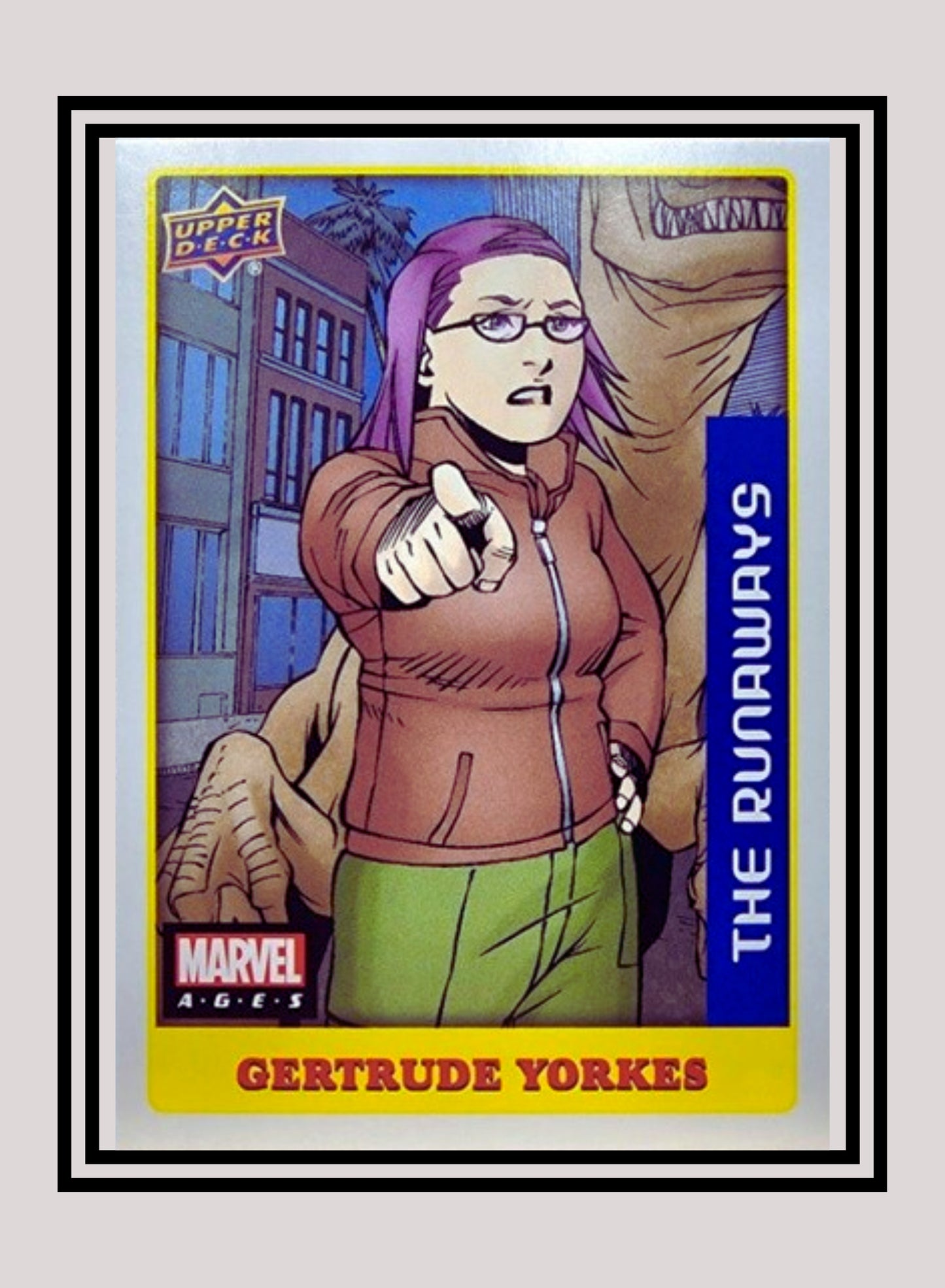 Marvel! 1x Gertrude Yorkes - Sticker (#062 - 2020 Upper Deck Marvel Ages)
