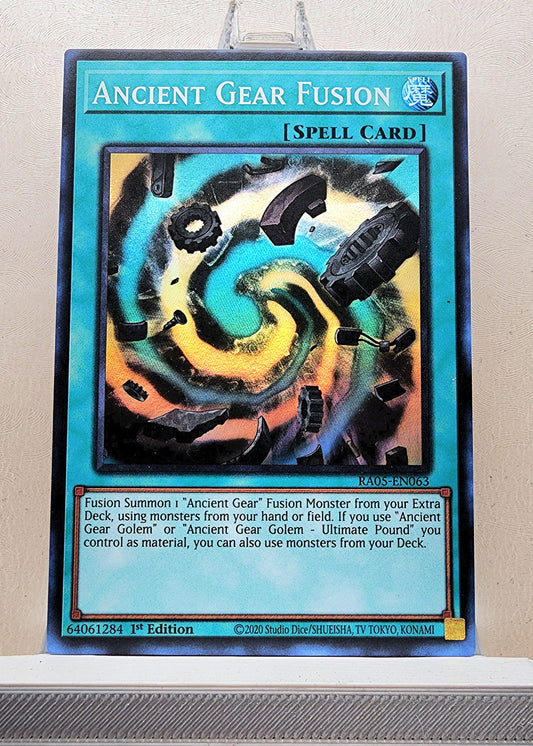 Yugioh! 1x Ancient Gear Fusion (RA05 - Super Rare) 1st Edition