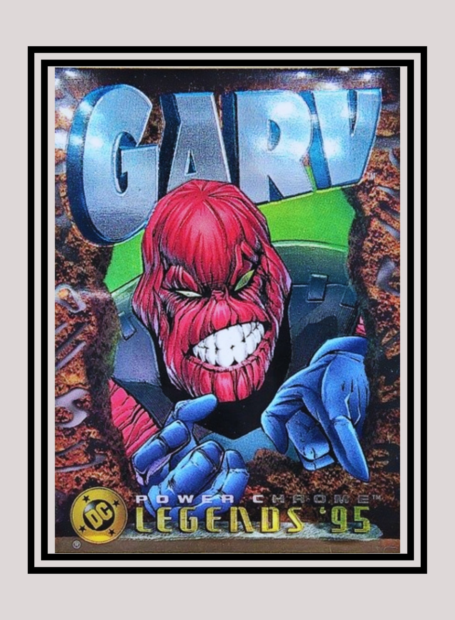 DC! 1x Garv - Power Chrome (#063 - 1995 SkyBox DC Power Chrome Legends)