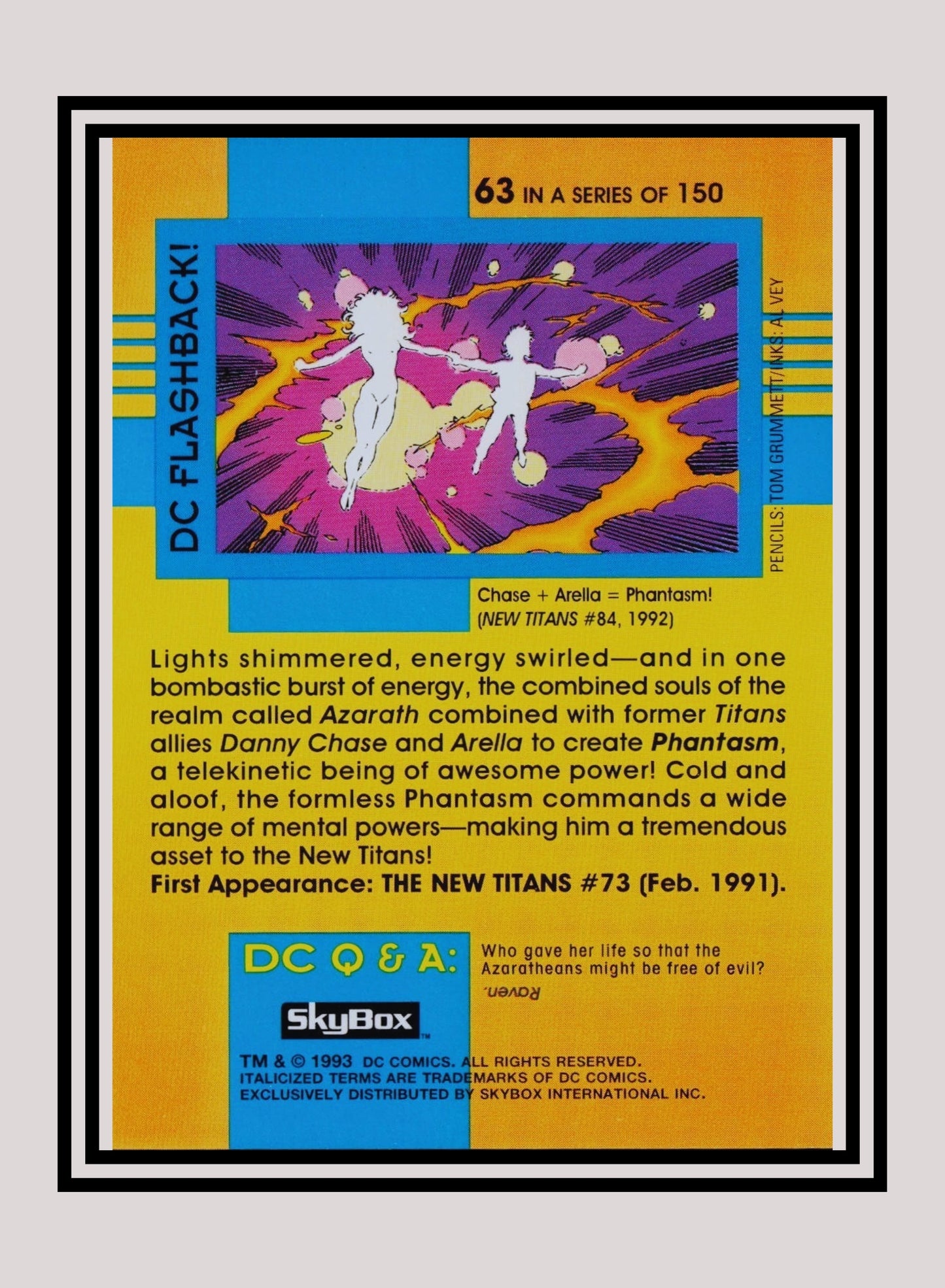 DC! 1x Phantasm - Base (#063 - 1993 Skybox DC Cosmic Teams)