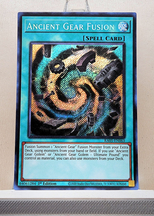 Yugioh! 1x Ancient Gear Fusion (RA05 - Secret Rare) 1st Edition