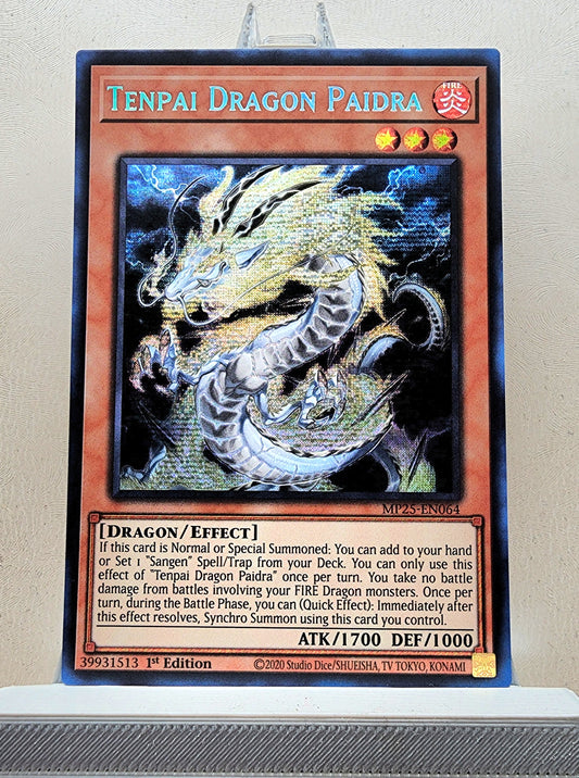 Yugioh! 1x Tenpai Dragon Paidra (MP25 - Prismatic Secret Rare) 1st Edition