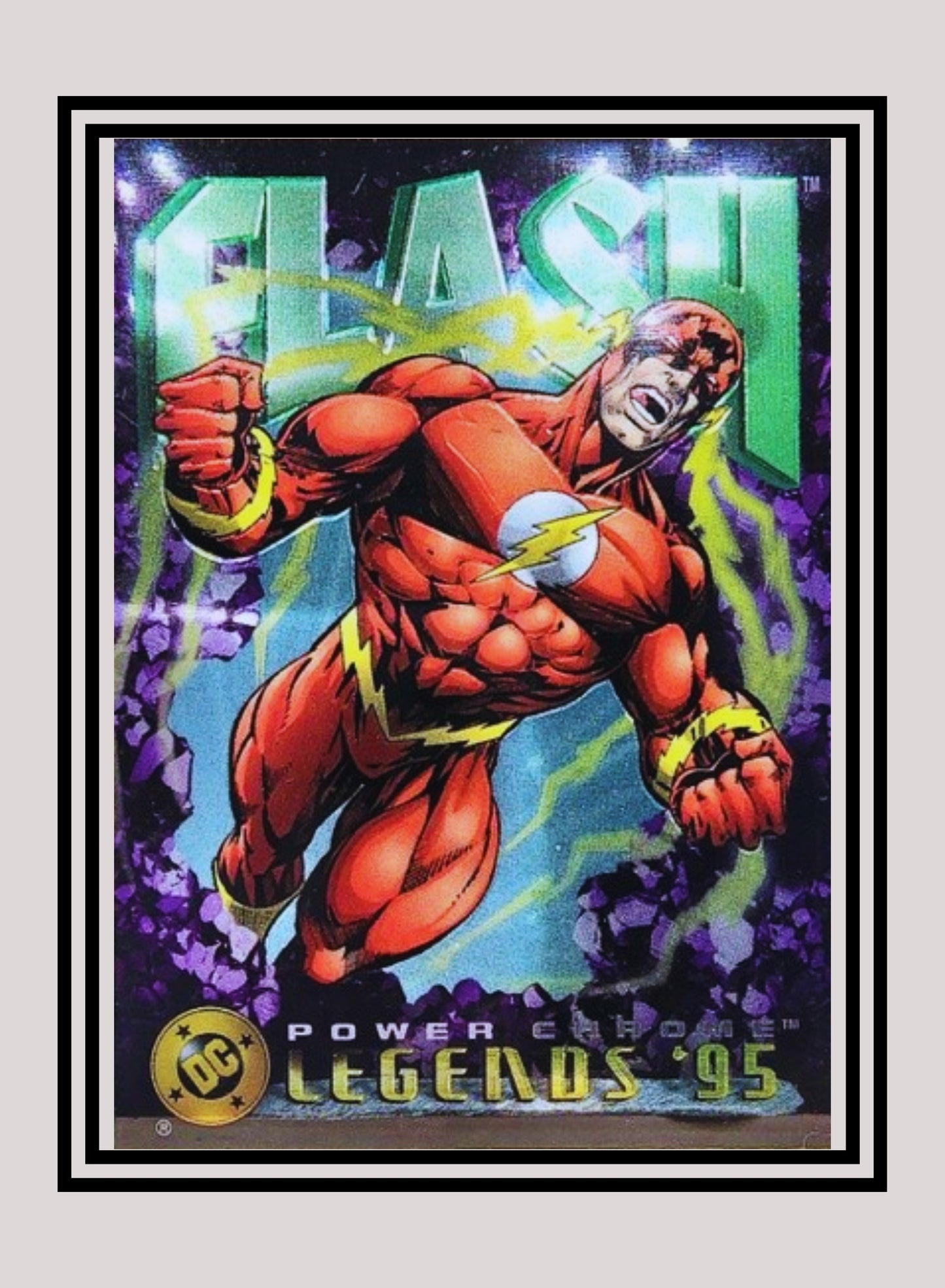 DC! 1x Flash - Power Chrome (#064 - 1995 SkyBox DC Power Chrome Legends)