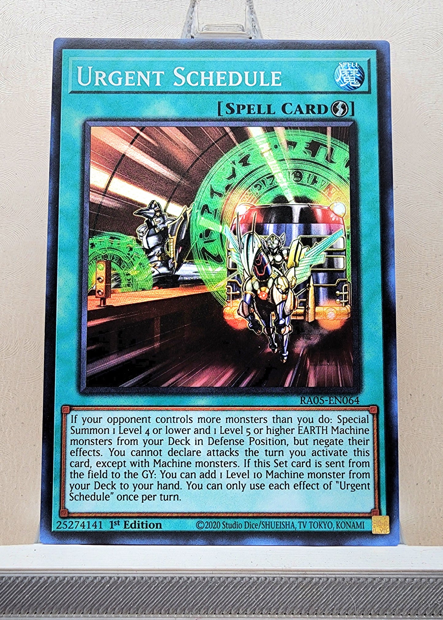 Yugioh! 1x Urgent Schedule (RA05 - Super Rare) 1st Edition