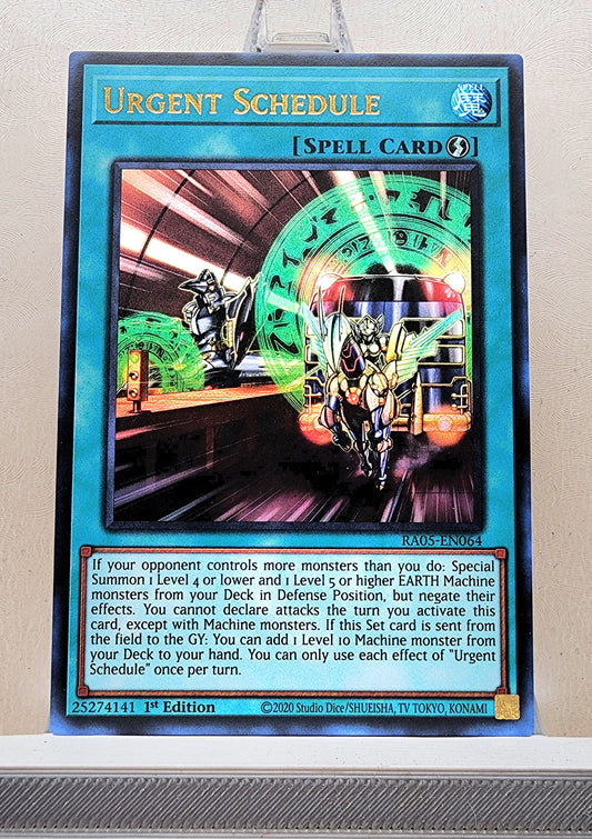 Yugioh! 1x Urgent Schedule (RA05 - Ultra Rare) 1st Edition