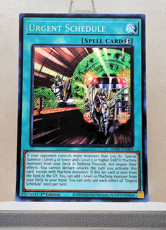 Yugioh! 1x Urgent Schedule (RA05 - Secret Rare) 1st Edition