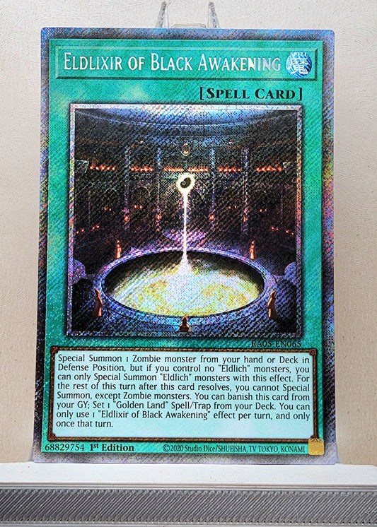 Yugioh! 1x Eldlixir of Black Awakening (RA05 - Platinum Secret Rare) 1st Edition