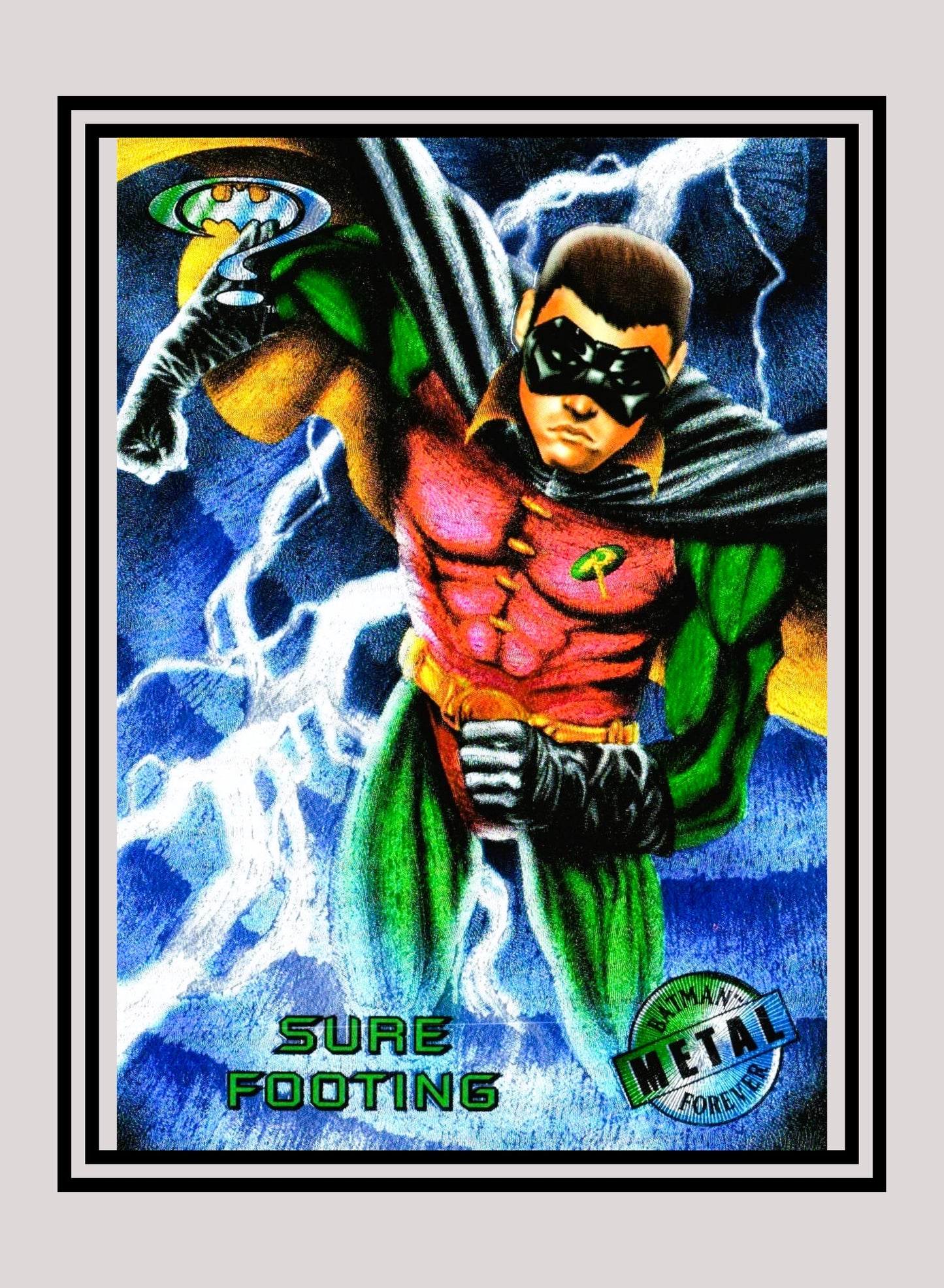 DC! 1x Sure Footing - Base Metal (#066 - 1995 Fleer Batman Forever Metal)