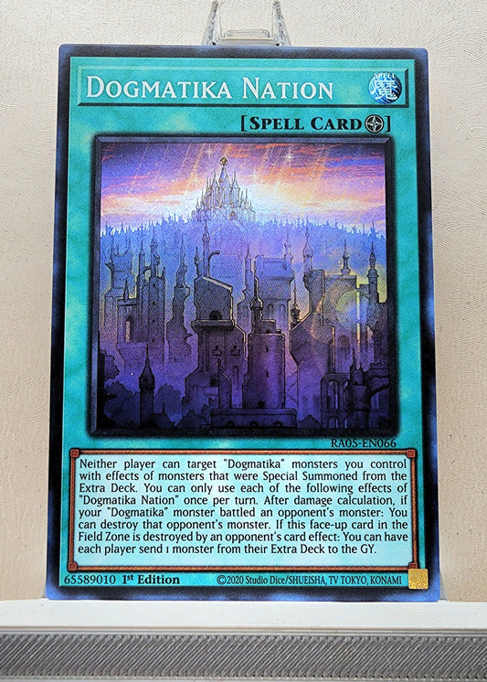 Yugioh! 1x Dogmatika Nation (RA05 - Super Rare) 1st Edition