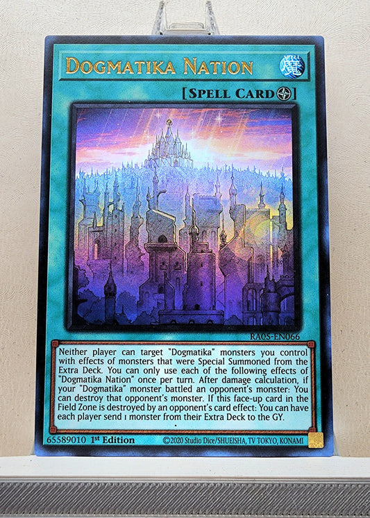 Yugioh! 1x Dogmatika Nation (RA05 - Ultra Rare) 1st Edition