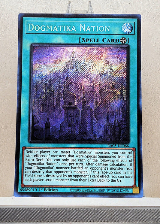 Yugioh! 1x Dogmatika Nation (RA05 - Secret Rare) 1st Edition