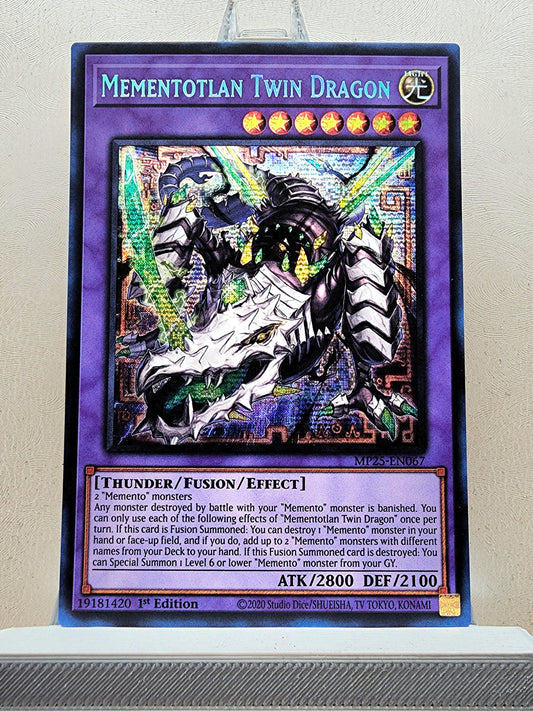 Yugioh! 1x Mementotlan Twin Dragon (MP25 - Prismatic Secret Rare) 1st Edition