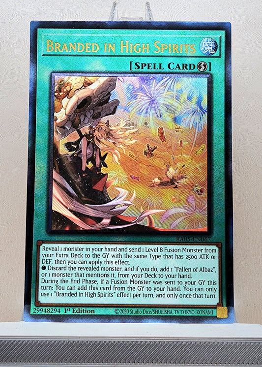 Yugioh! 1x Branded in High Spirits (RA05 - Prismatic Ultimate Rare) 1st Edition