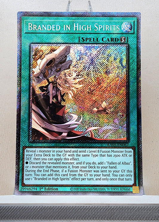 Yugioh! 1x Branded in High Spirits (RA05 - Platinum Secret Rare) 1st Edition