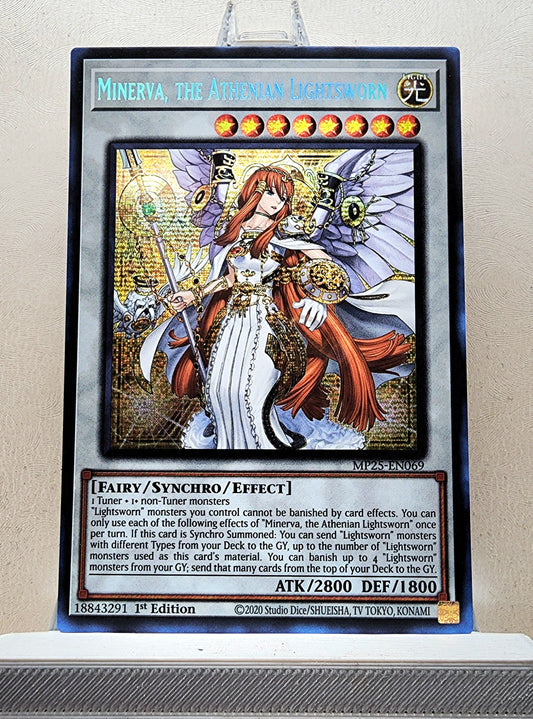 Yugioh! 1x Minerva, the Athenian Lightsworn (MP25 - Prismatic Secret Rare) 1st Edition