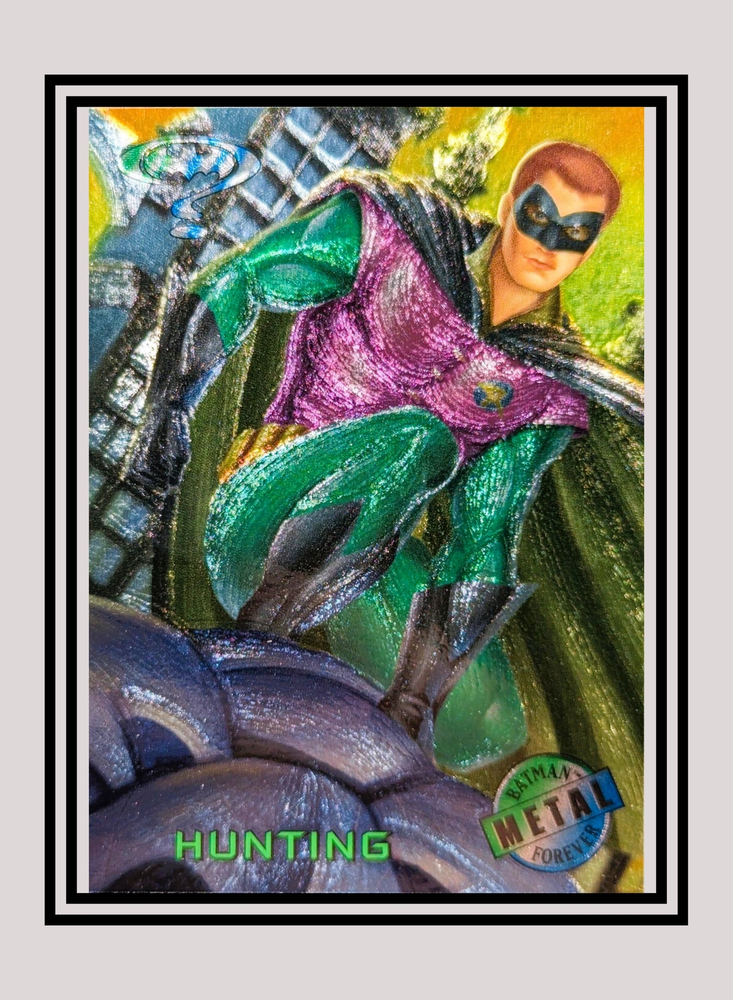 DC! 1x Hunting - Base Metal (#069 - 1995 Fleer Batman Forever Metal)