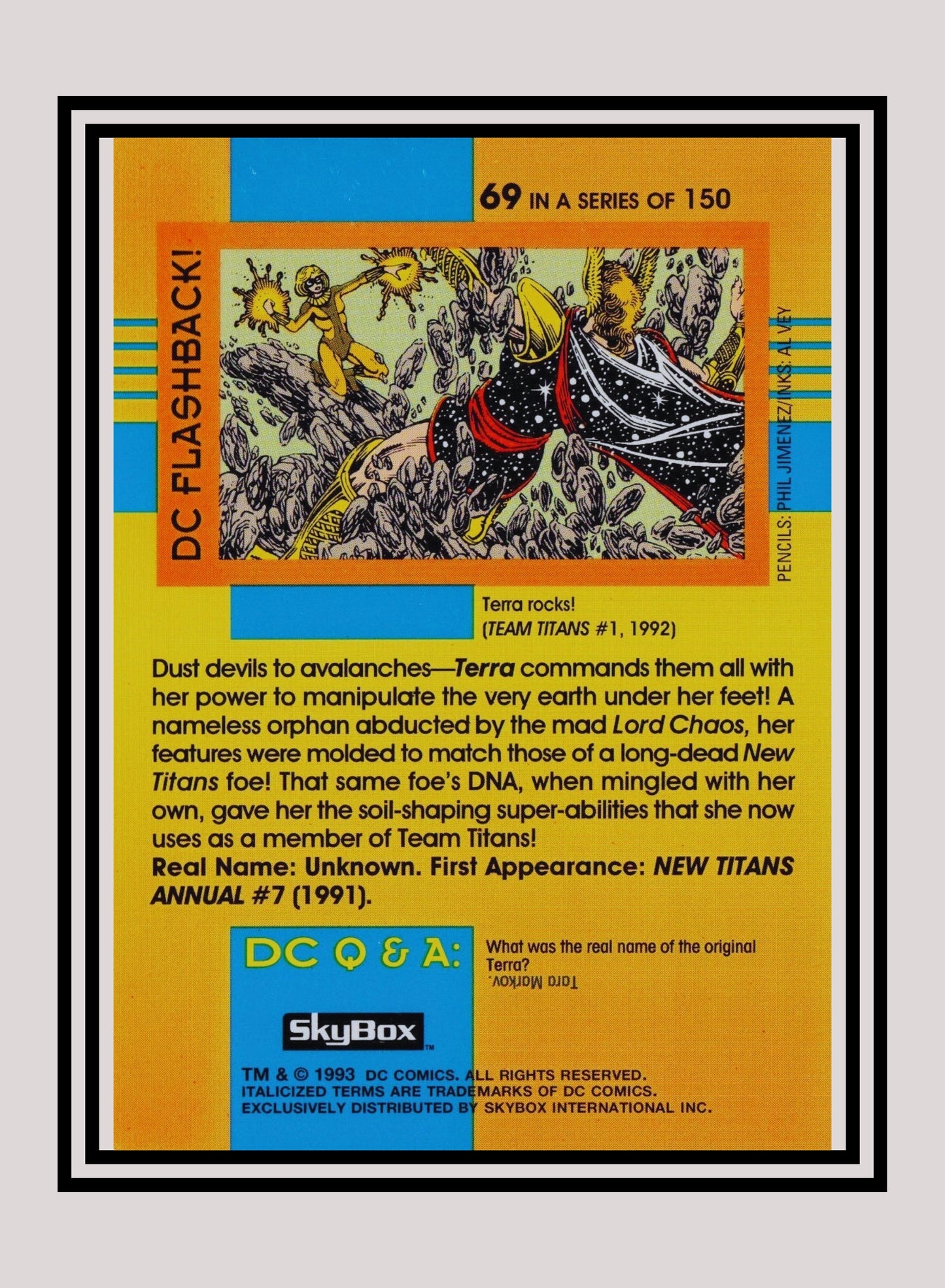 DC! 1x Terra - Base (#069 - 1993 Skybox DC Cosmic Teams)