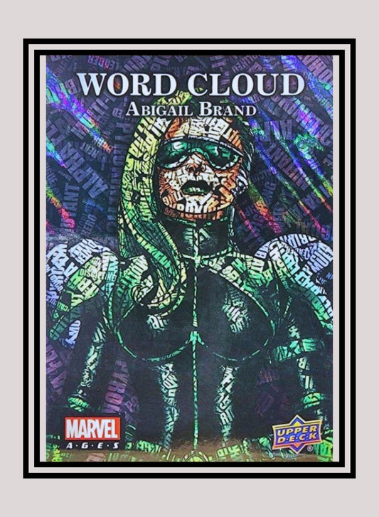 Marvel! 1x Abigail Brand - Prism Refractor Word Cloud (WC-51 - 2020 Upper Deck Marvel Ages)