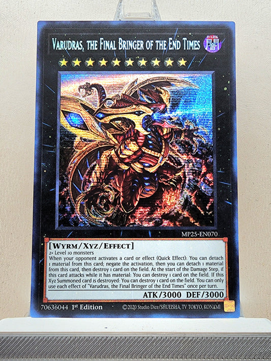 Yugioh! 1x Varudras, the Final Bringer of the End Times (MP25 - Prismatic Secret Rare) 1st Edition