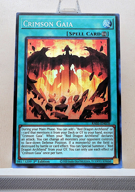 Yugioh! 1x Crimson Gaia (RA05 - Super Rare) 1st Edition