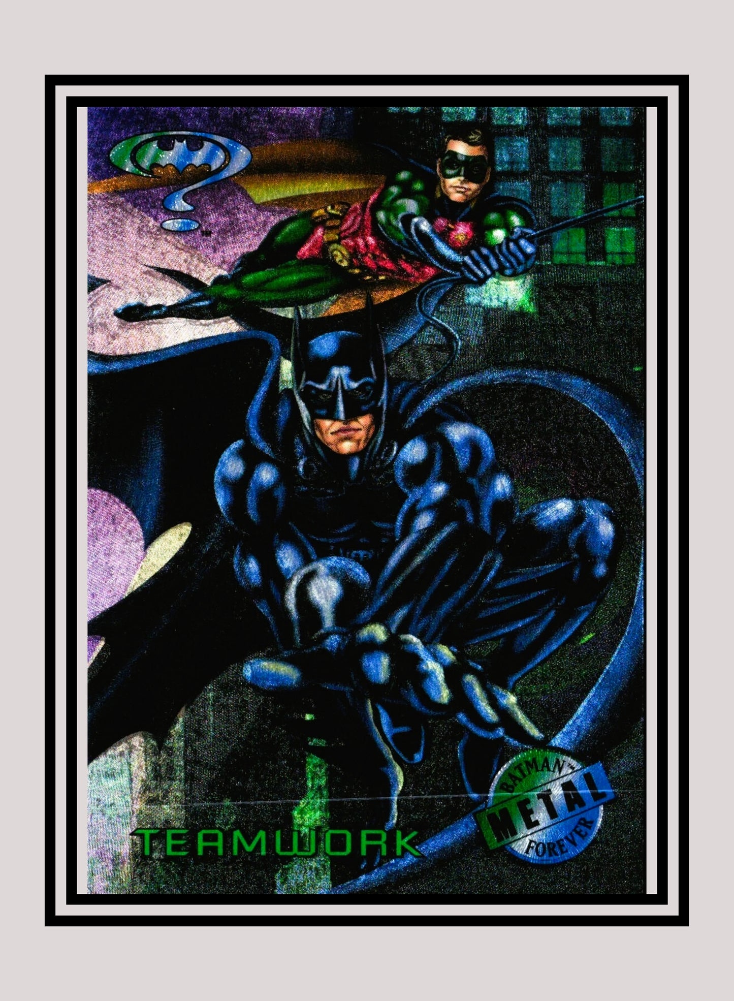 DC! 1x Teamwork - Base Metal (#070 - 1995 Fleer Batman Forever Metal)