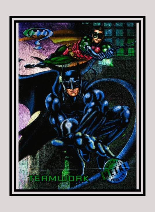DC! 1x Teamwork - Base Metal (#070 - 1995 Fleer Batman Forever Metal)