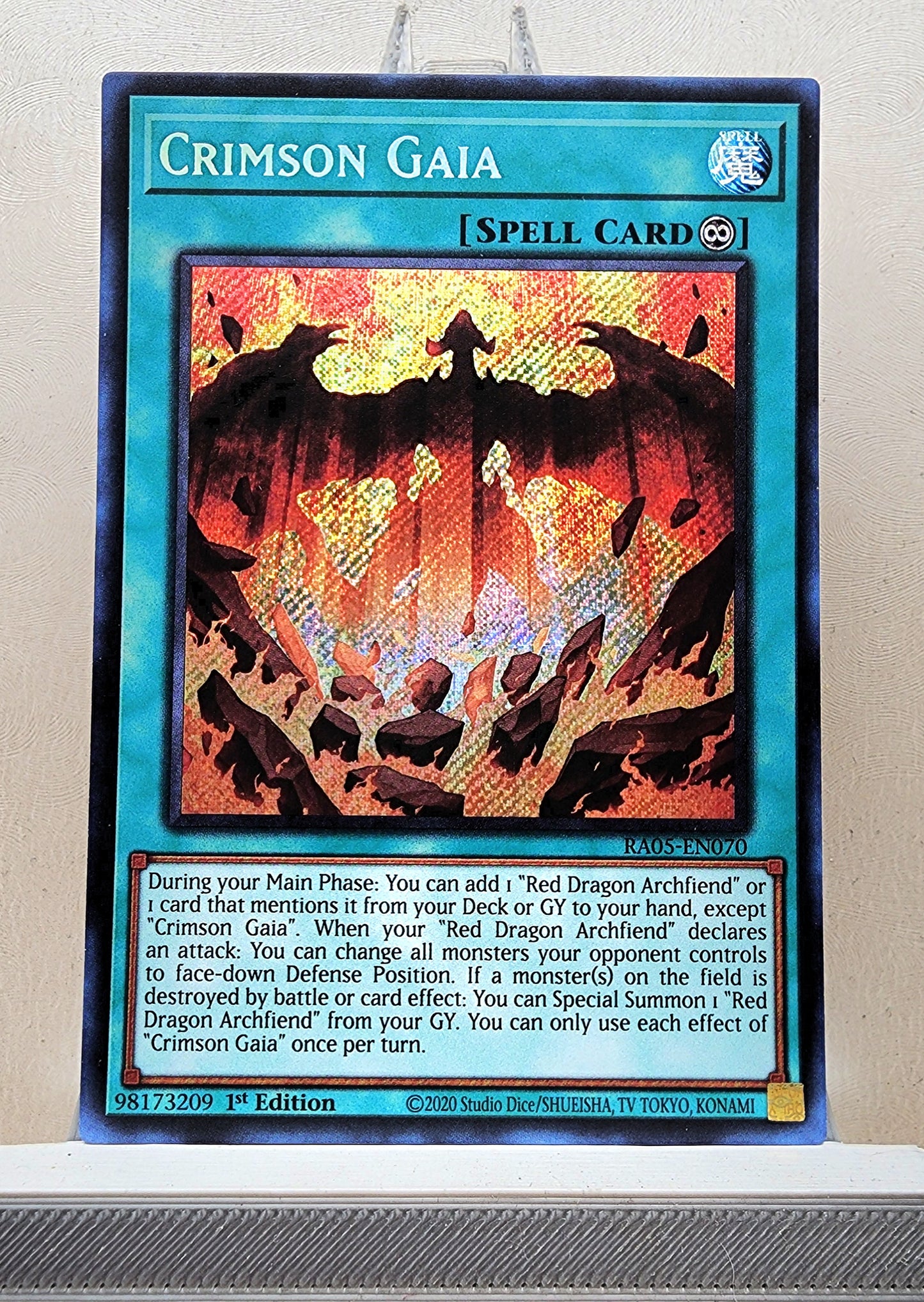 Yugioh! 1x Crimson Gaia (RA05 - Secret Rare) 1st Edition
