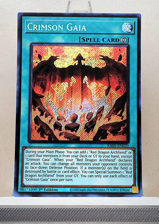 Yugioh! 1x Crimson Gaia (RA05 - Secret Rare) 1st Edition