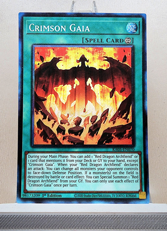 Yugioh! 1x Crimson Gaia (RA05 - Prismatic Collectors Rare) 1st Edition