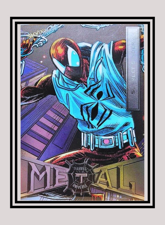 Marvel! 1x Scarlet Spider - Base Low Series (#071 - 2021 Upper Deck Spiderman Metal Universe)