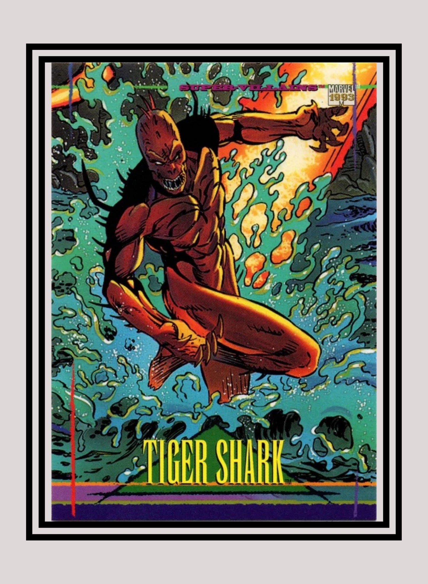 Marvel! 1x Tiger Shark - Base (#071 - 1993 Skybox Marvel Universe Series 4)