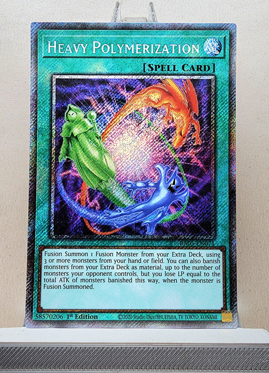 Yugioh! 1x Heavy Polymerization (RA05 - Platinum Secret Rare) 1st Edition