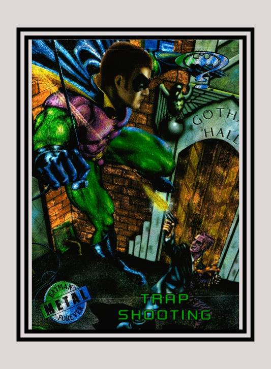 DC! 1x Trap Shooting - Base Metal (#072 - 1995 Fleer Batman Forever Metal)