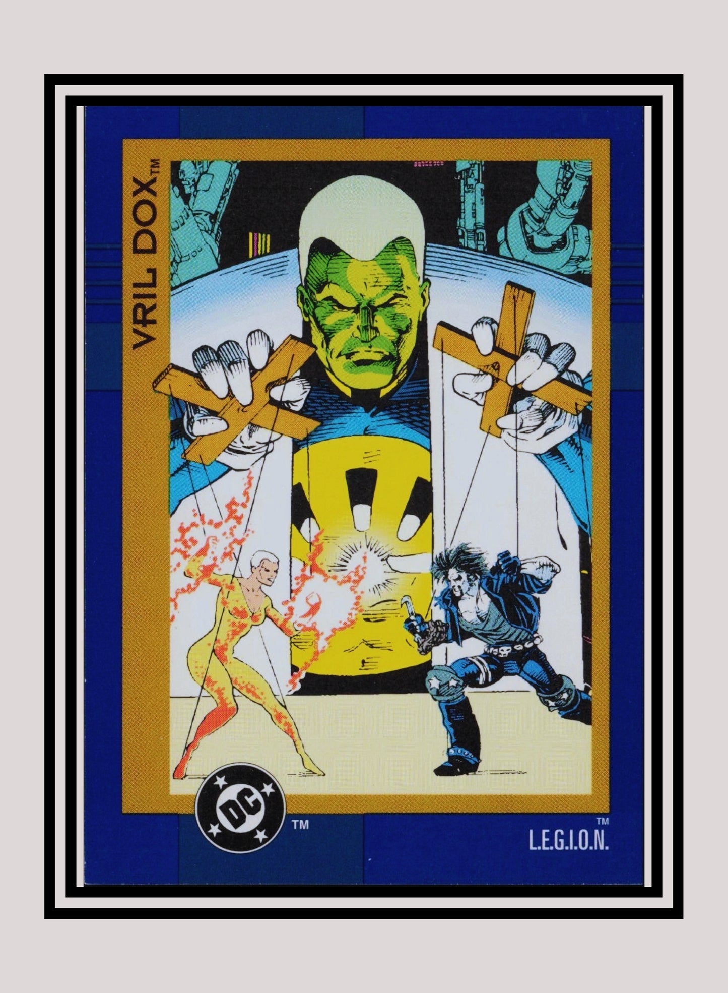 DC! 1x Vril Dox - Base (#072 - 1993 Skybox DC Cosmic Teams)