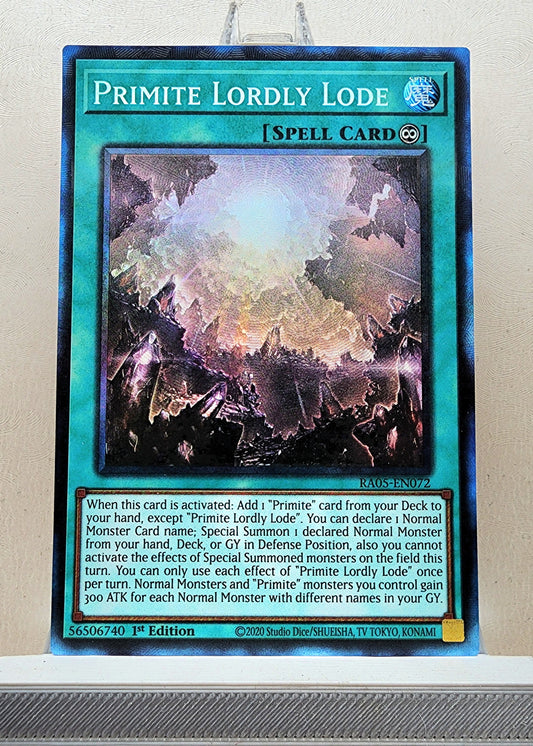 Yugioh! 1x Primite Lordly Lode (RA05 - Prismatic Collectors Rare) 1st Edition